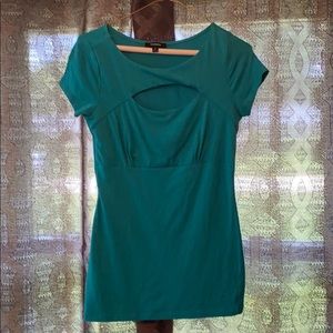 Short sleeve express top - teal color